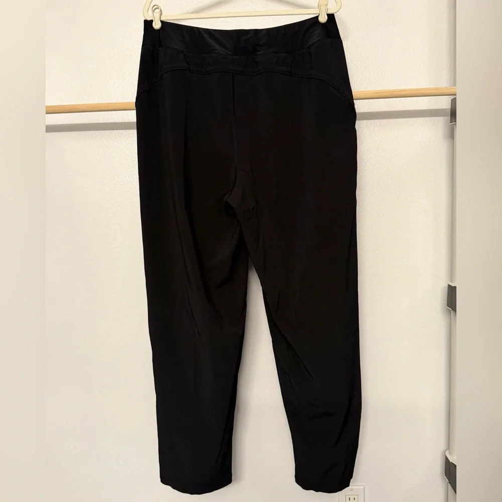Lands End Womens Athleisure Pants High Rise Wide Leg Full Length Blk Pockets 1X‎ - Picture 3 of 12